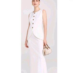 English Factory Linen Waistcoat SIZE M